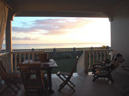 Le lagon vu de la terrasse